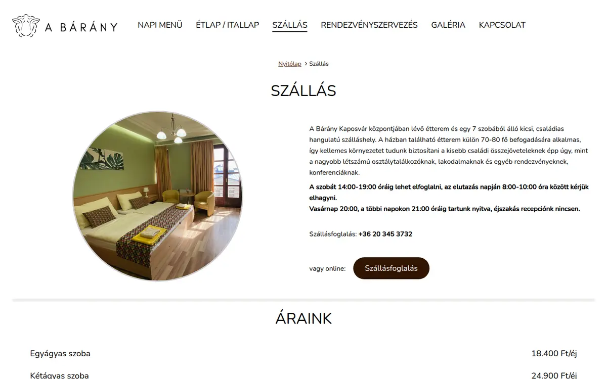 Szállás