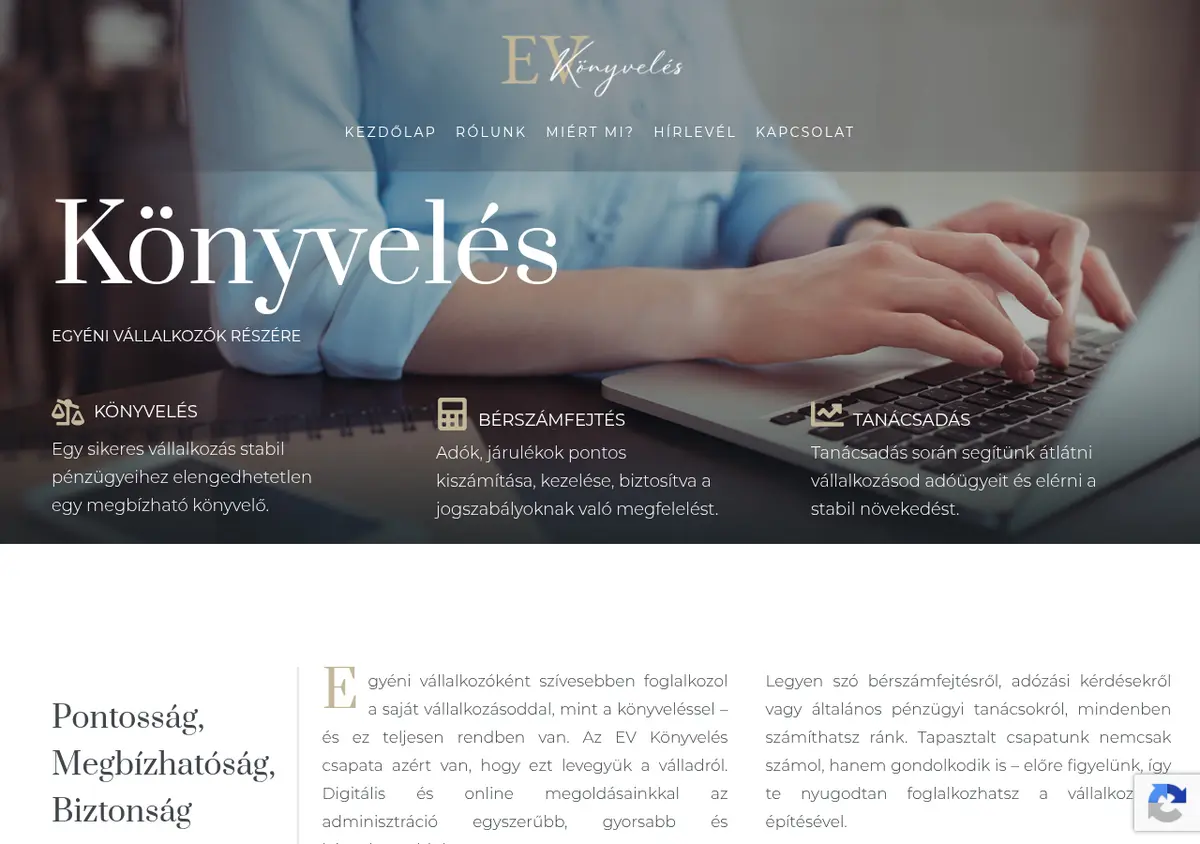 EV Könyvelés főoldal